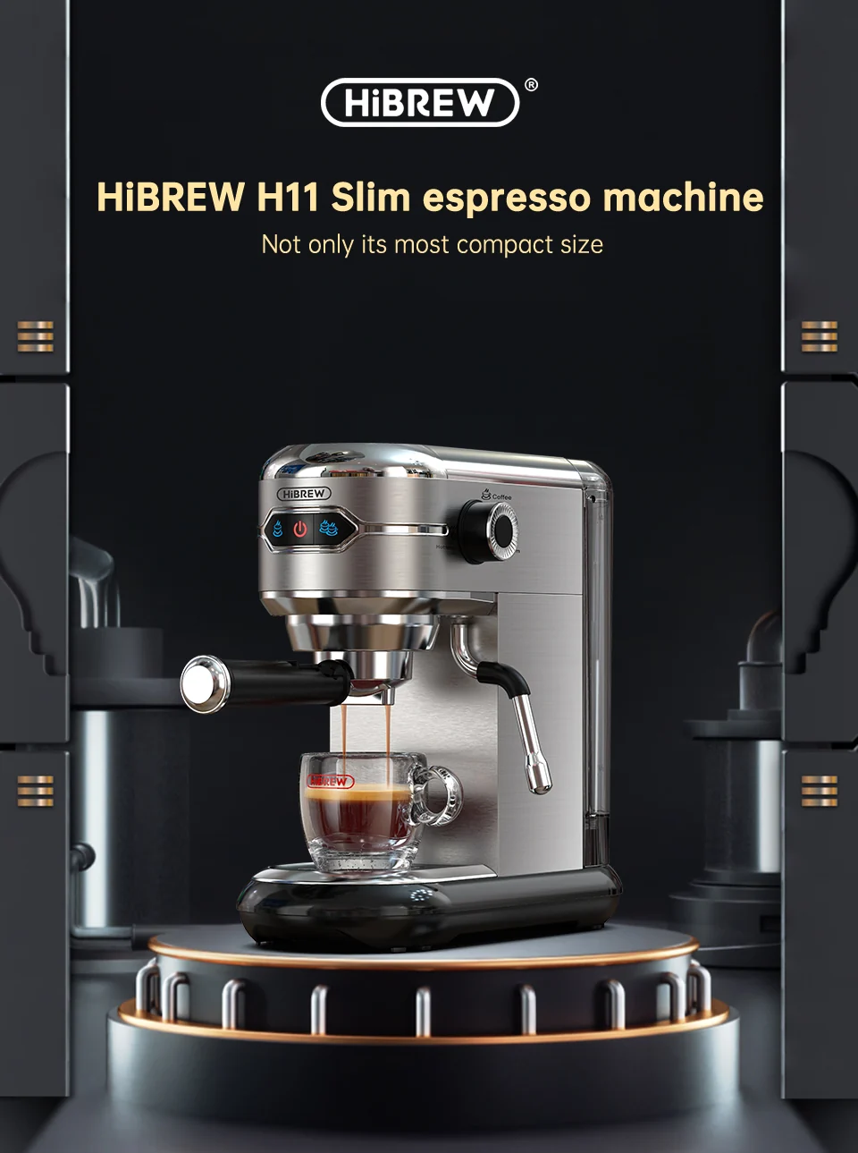 HiBREW Coffee Maker Cafetera 20 Bar Machine Hot Water H11 - Image 3
