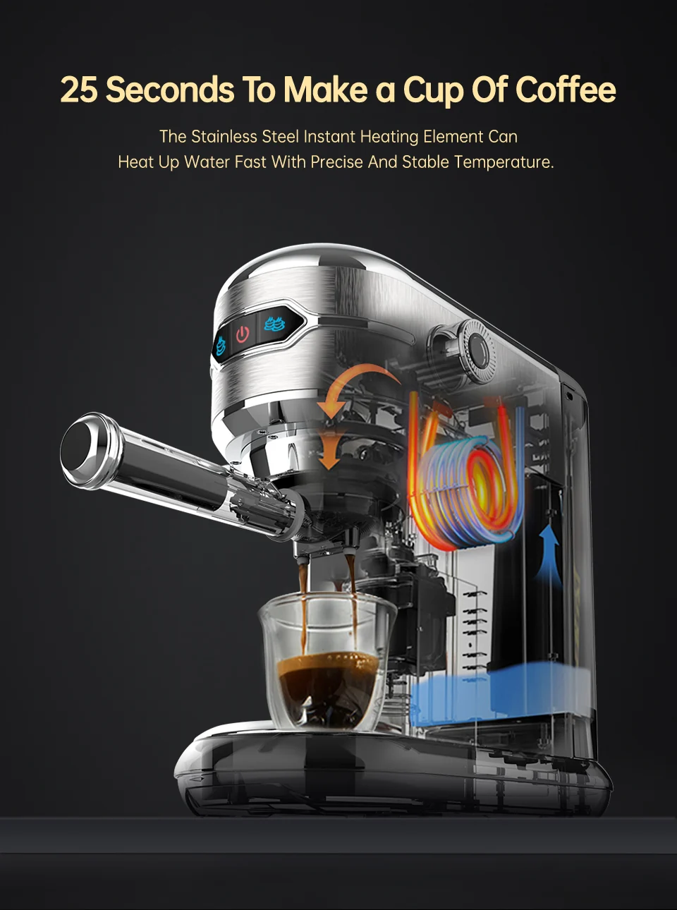 HiBREW Coffee Maker Cafetera 20 Bar Machine Hot Water H11 - Image 5