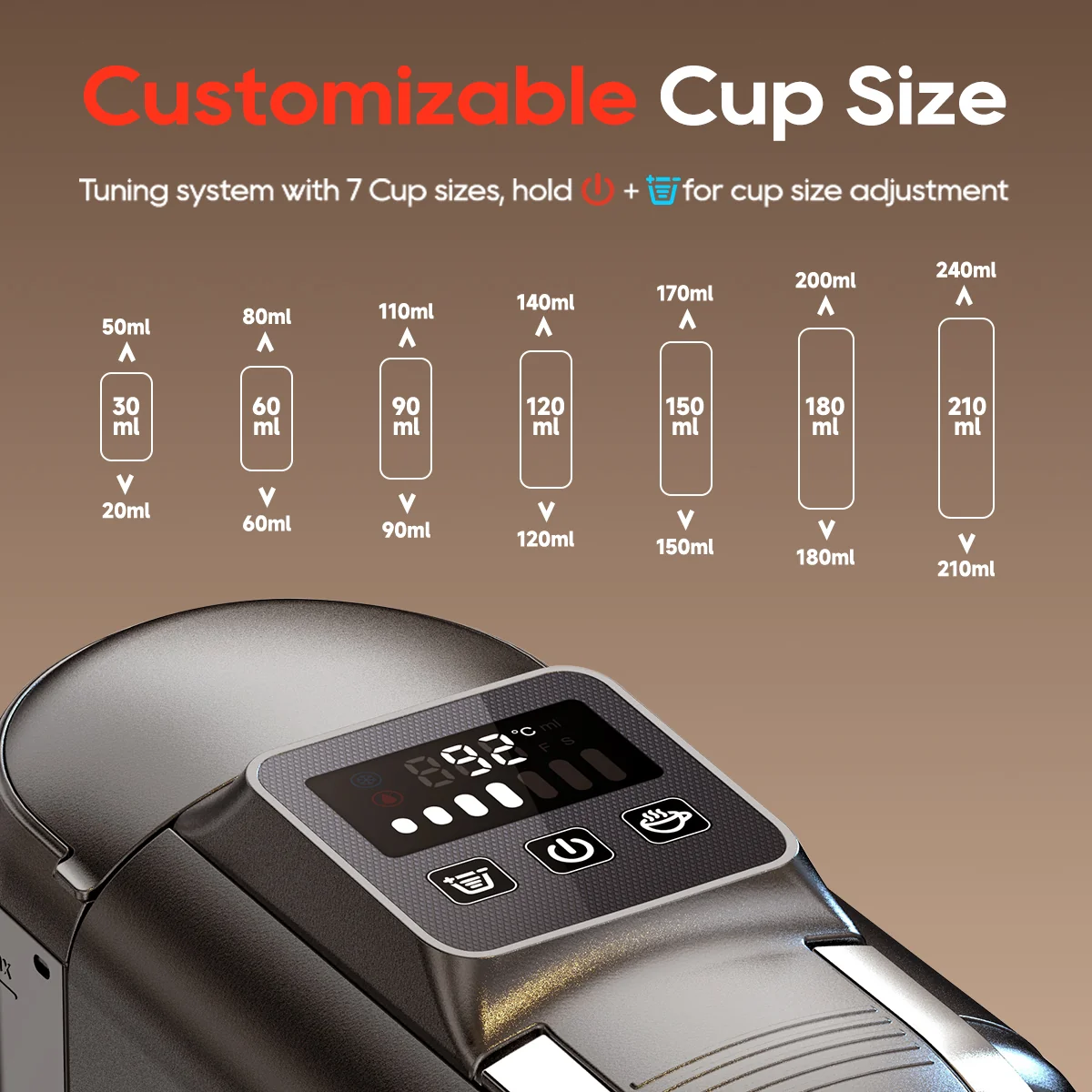 HiBREW Coffee Maker | Smart Touch Control, 7 Cup Sizes, Hot & Cold Brew, Precise Temp - Image 4