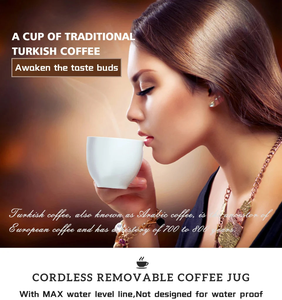 HiBREW Automatic Turkish Coffee Machine Electric Pot AC 220~240V Ground Coffee Maker H9 - Image 4