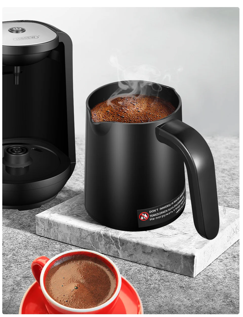 HiBREW Automatic Turkish Coffee Machine Electric Pot AC 220~240V Ground Coffee Maker H9 - Image 5