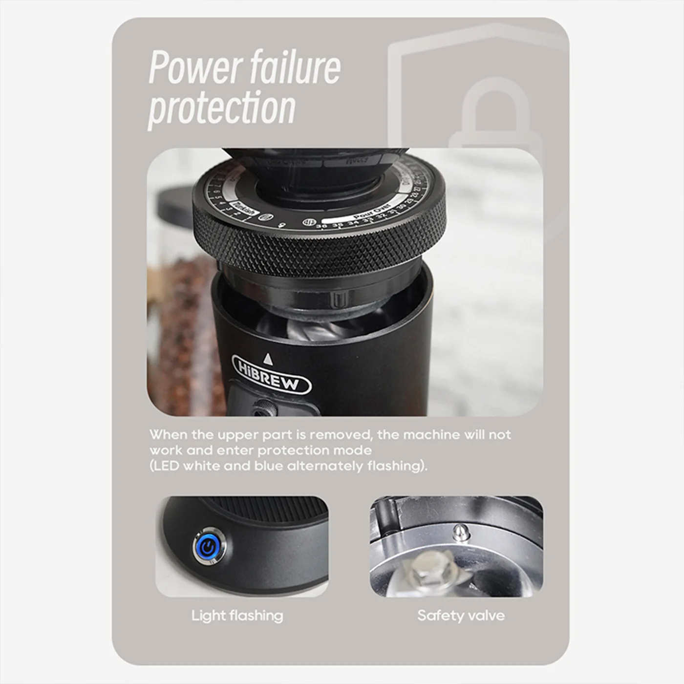 HiBREW G5 48mm Conical Burr Electric Coffee Grinder - Image 5