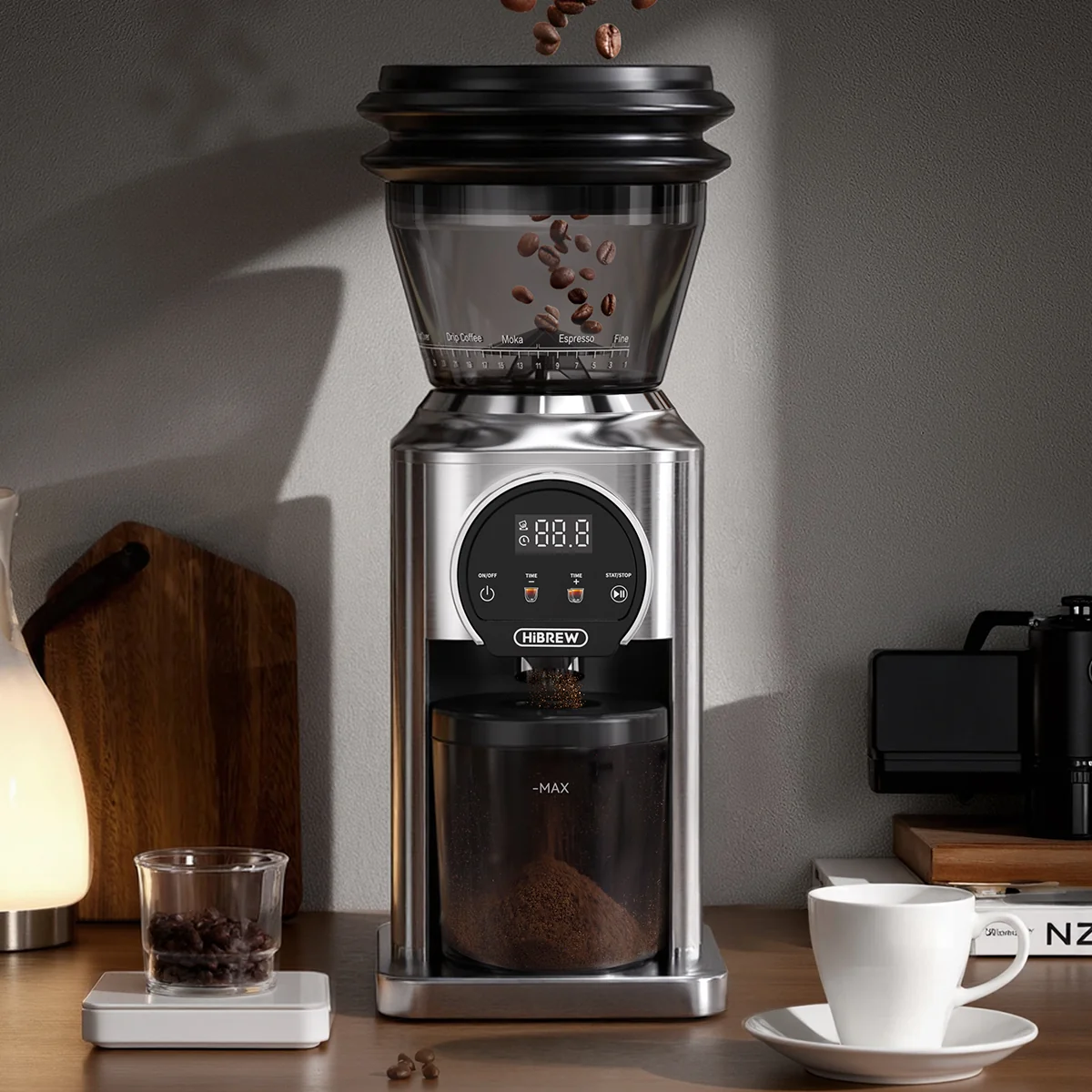 HiBREW G3 Plus: 31-Level Precision, Plasma Anti-Static, Smart Touchscreen Coffee Grinder – Perfect for Espresso, Pour Over & More - Image 10