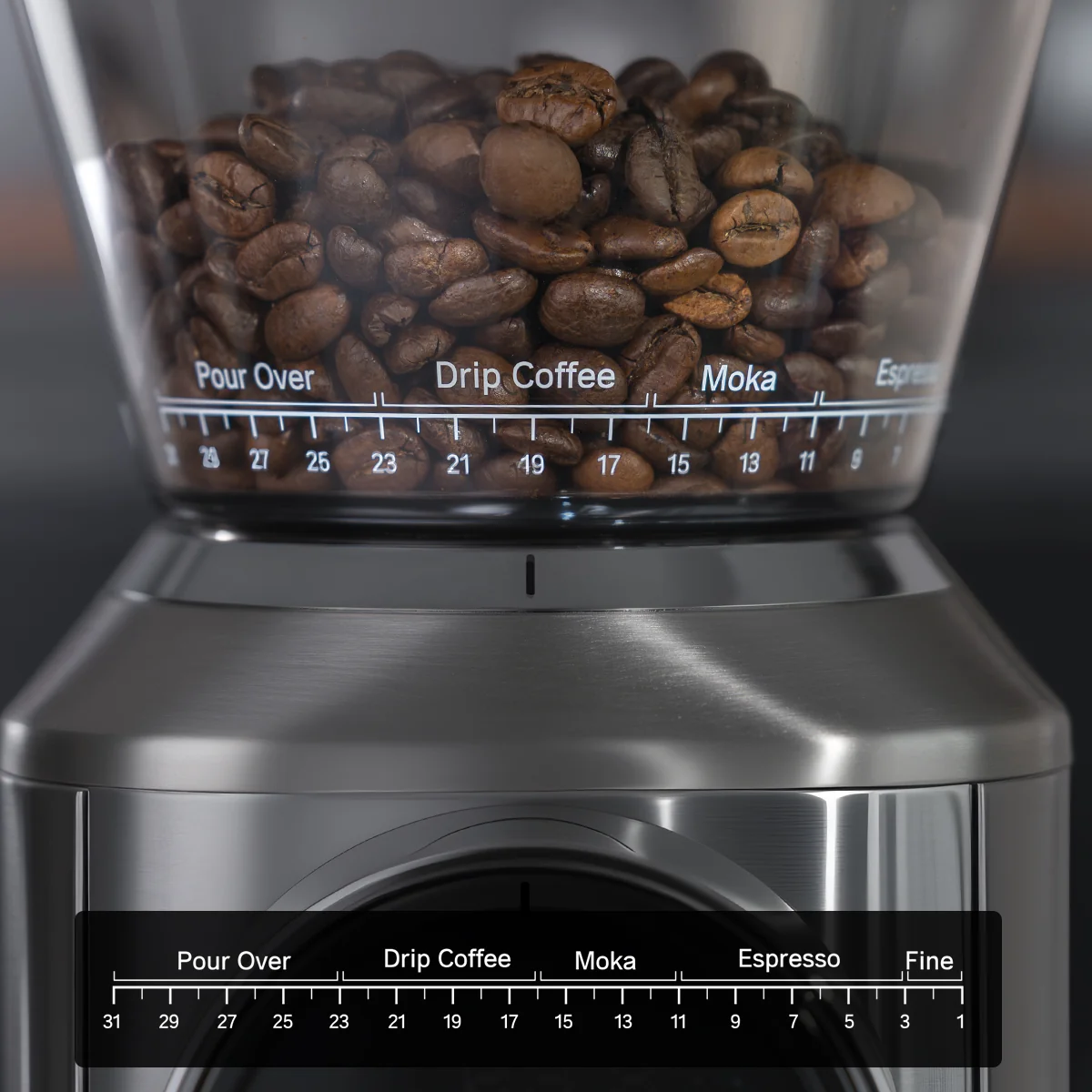 HiBREW G3 Plus: 31-Level Precision, Plasma Anti-Static, Smart Touchscreen Coffee Grinder – Perfect for Espresso, Pour Over & More - Image 6