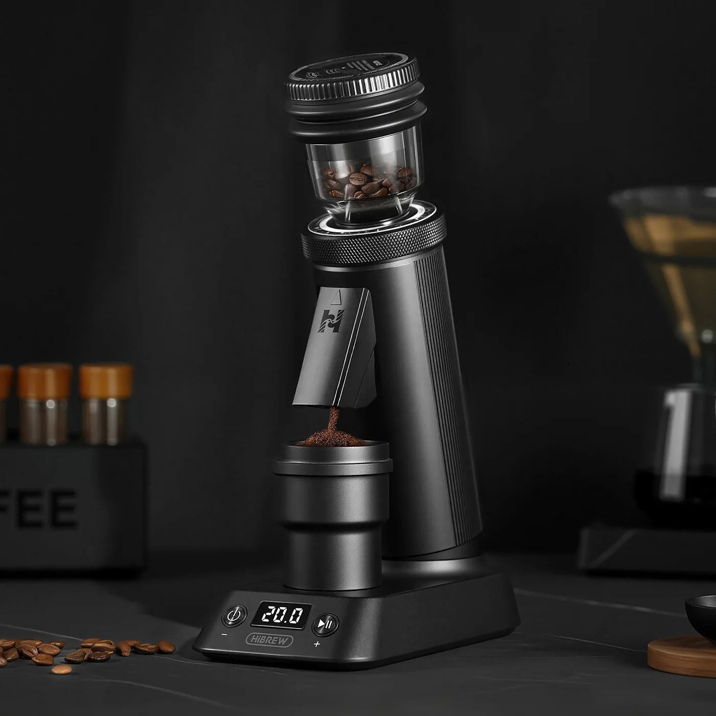 HiBREW G5 Plus Coffee Grinder | 48mm Conical Burr, Adjustable Timer & Dual-Speed Grinding - Image 3