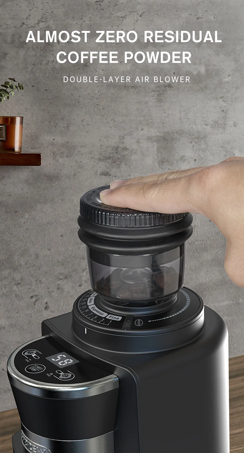HiBREW Automatic Burr Mill Electric Coffee Grinder with 31 Gears Visual Bean Storage G3A - Image 10