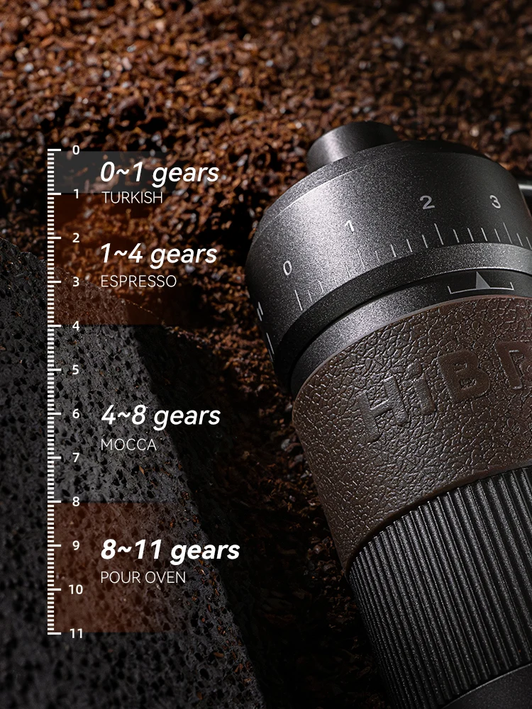 HiBREW Manual Coffee Grinder Portable High Quality Hand Grinder Mill Aluminium With Visual Bean Storage G4B - Image 5