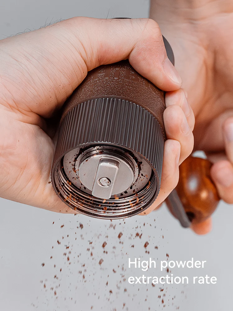 HiBREW Manual Coffee Grinder Portable High Quality Hand Grinder Mill Aluminium With Visual Bean Storage G4B - Image 7