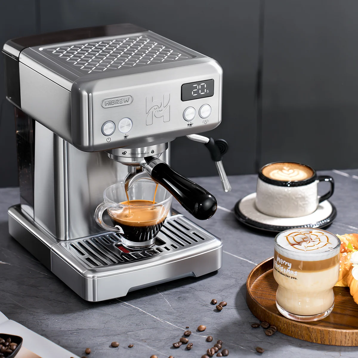 HiBREW H10 Semi-Automatic Espresso Machine | 15Bar Pump | 1.8L Tank | Adjustable Temperature Control - Image 10