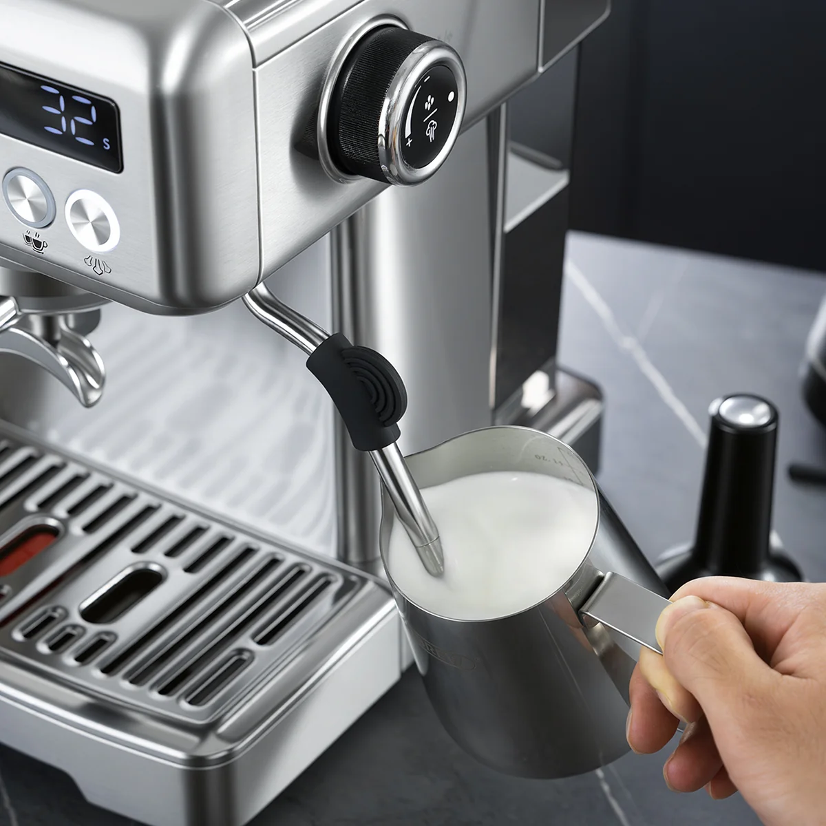 HiBREW H10 Semi-Automatic Espresso Machine | 15Bar Pump | 1.8L Tank | Adjustable Temperature Control - Image 5