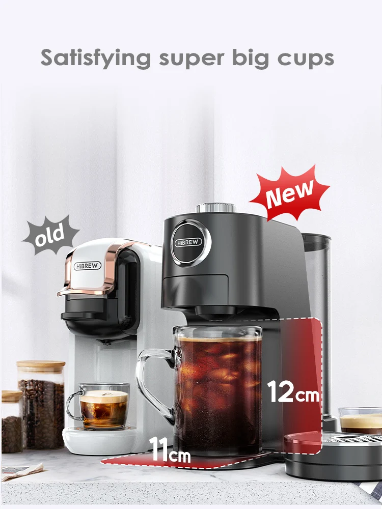 HiBREW H3C Coffee Machine – 3-in-1 Capsule Freedom with 7-Level Temperature Control - Image 7