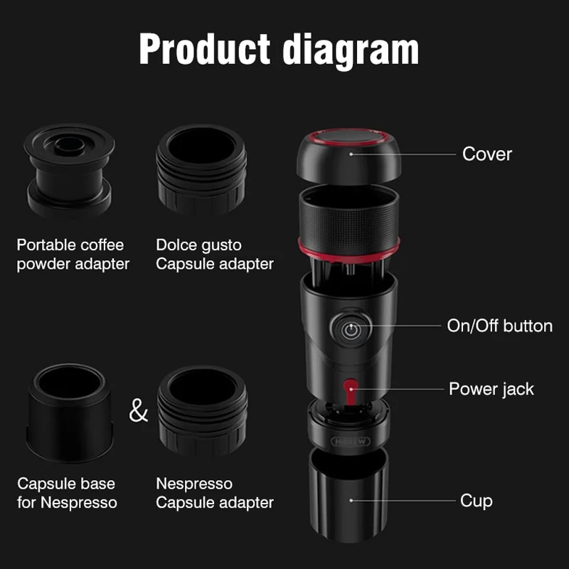 HiBREW Portable Coffee Machine H4 - Image 3