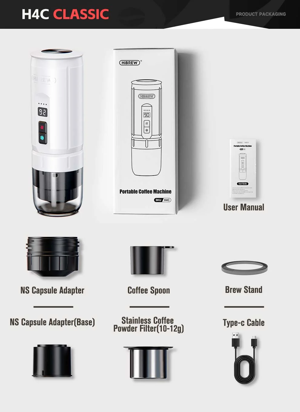 HiBREW H4C – Portable Espresso Maker with Detachable Battery - Image 8