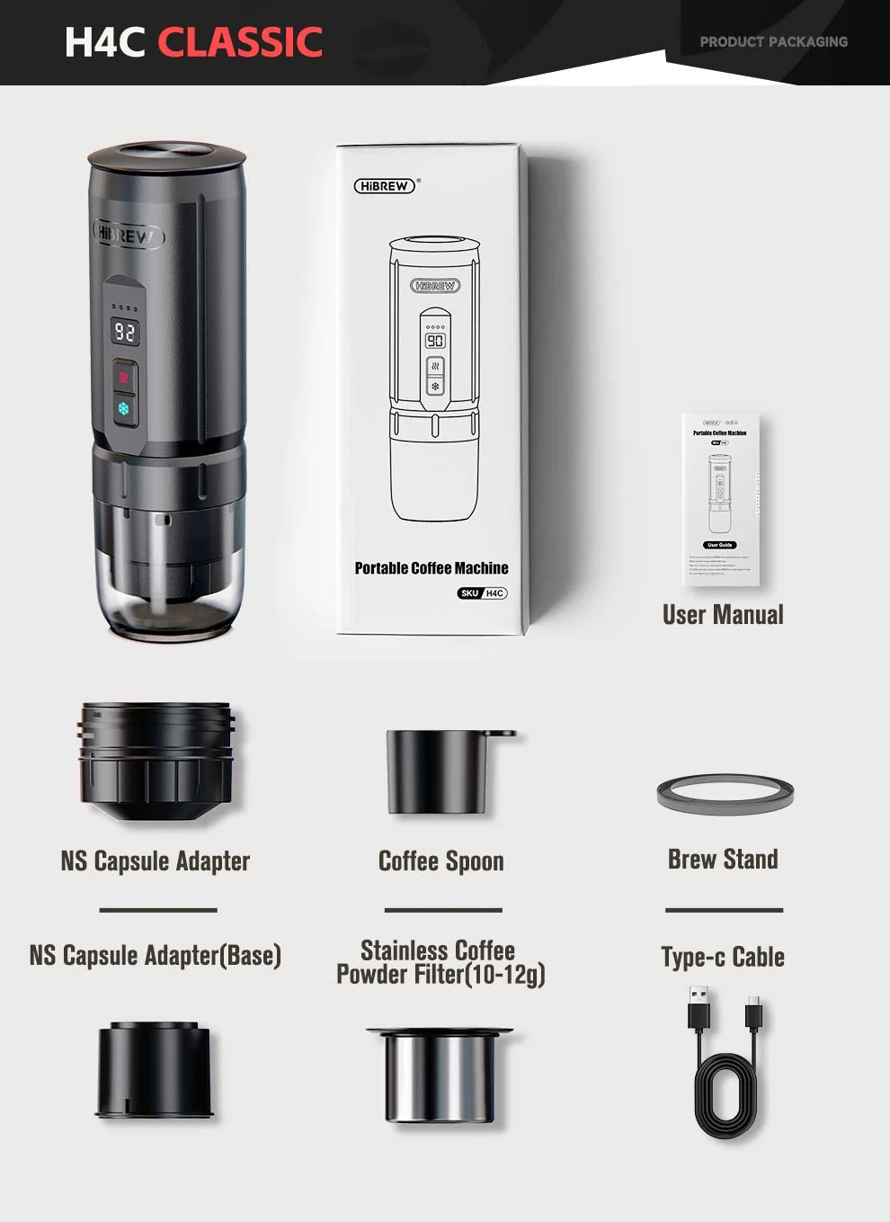 HiBREW H4C – Portable Espresso Maker with Detachable Battery - Image 9