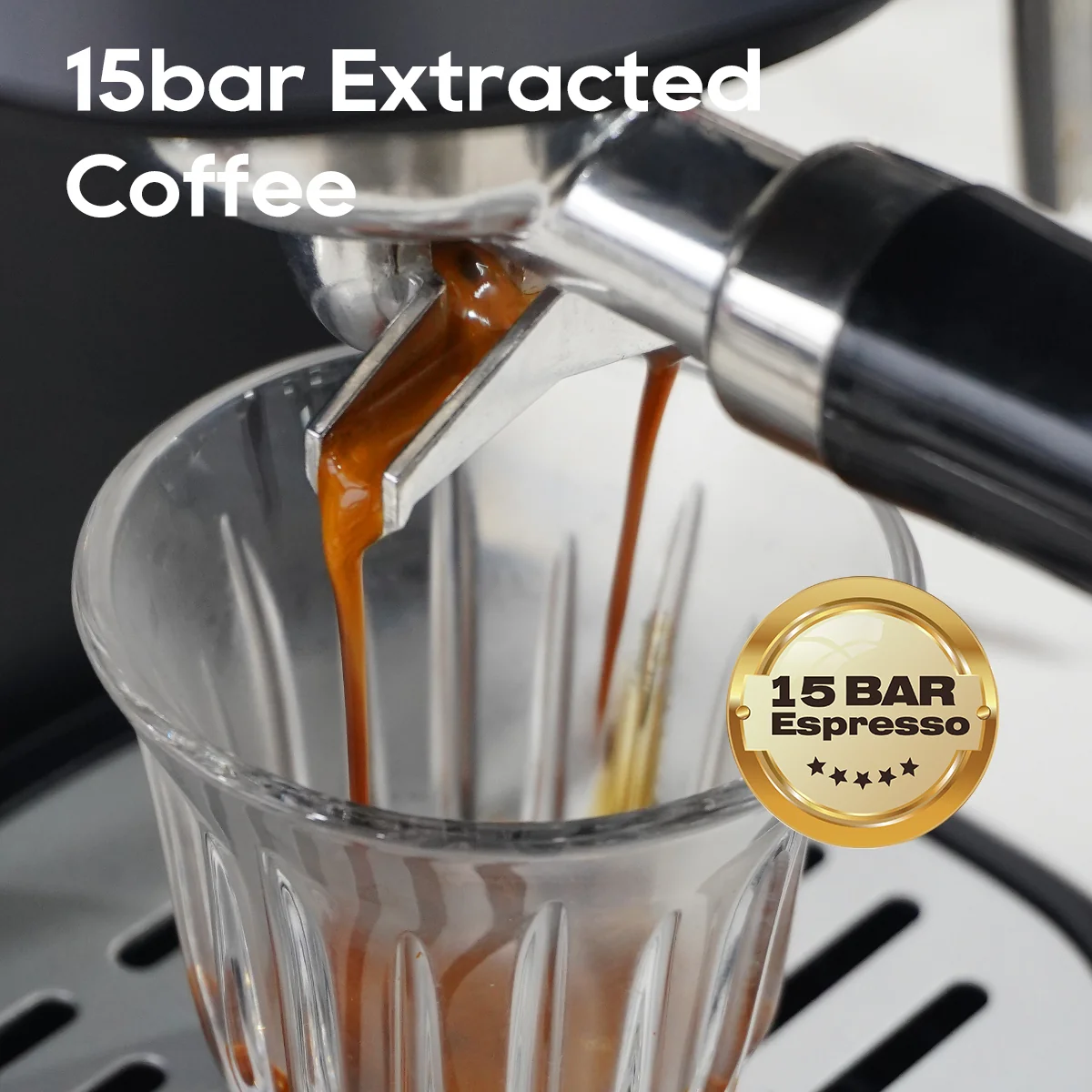 HiBREW H5A Coffee Machine – 15Bar Espresso Maker with One-Touch Extraction & Milk Frother - Image 3