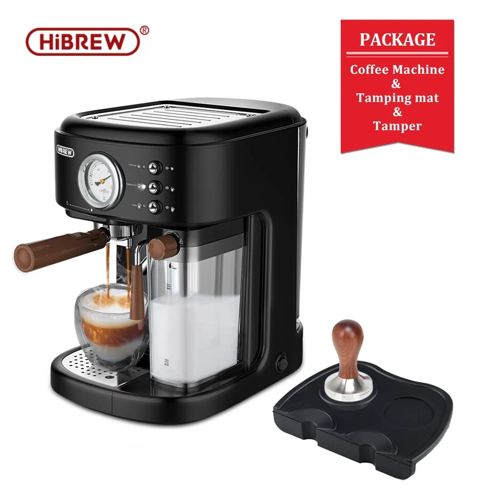 HiBREW Fully Automatic Espresso Cappuccino Latte 19Bar 3 in 1 Coffee Machine Automatic hot milk froth ESE pod&Ground Coffee H8A - Image 8