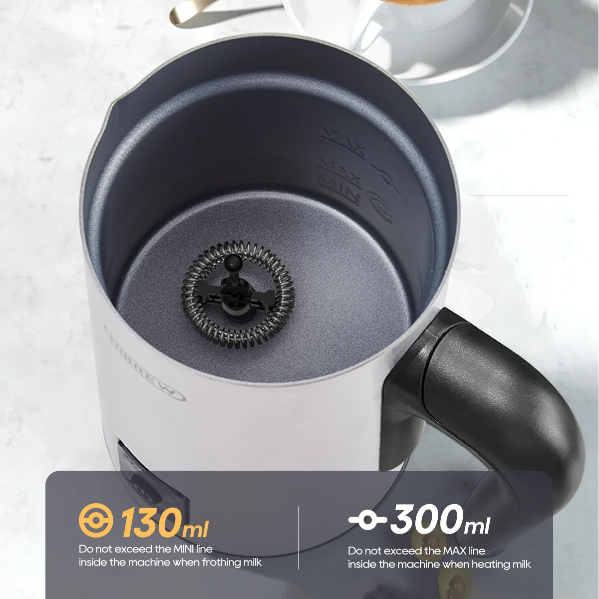 HiBREW 4 in 1 Milk Frother Fully automatic Milk Warmer M3A - Image 4