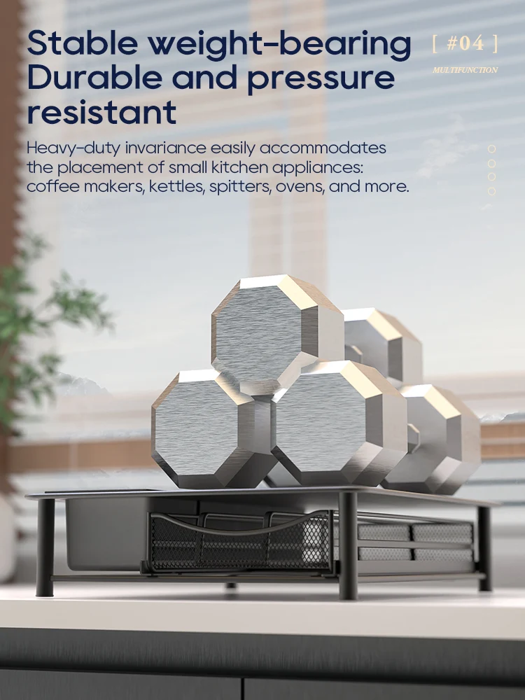 HiBREW Multi-functional Coffee Capsule Holder & Organizer Drawer for Nespresso, Dolce Gusto, K-Cup | Metal Coffee Machine Base Stand - Image 3