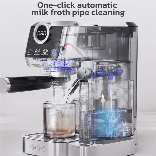 HiBREW Semi Automatic Coffee Machine Stainless Steels H13A - Image 7