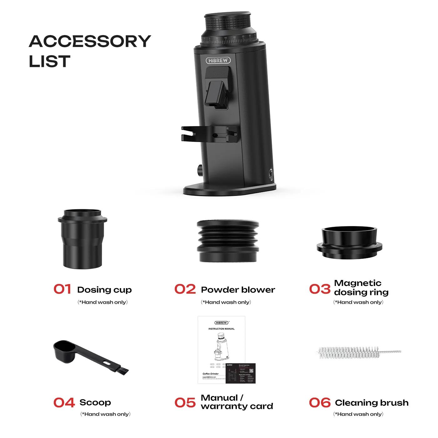 HiBREW G64 Plus Professional Coffee Grinder – 150-Level Stepless Grind & RPM Adjustment, 64mm Flat Burrs, Dual Anti-Static System - Image 7