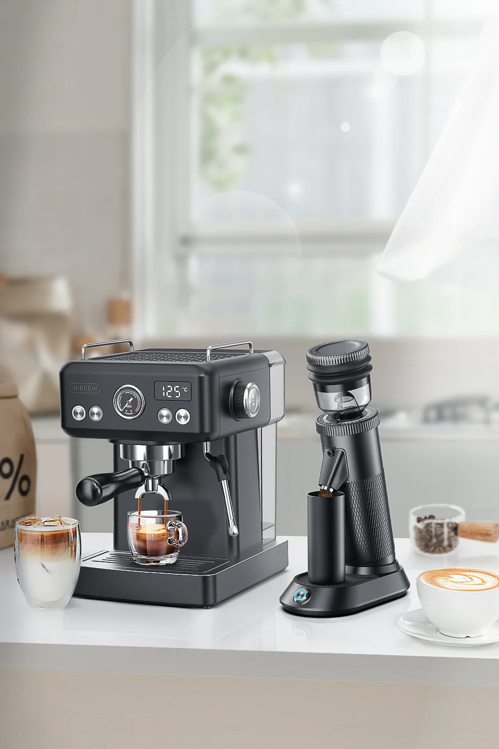 HiBREW  Semi Automatic Espresso Coffee Machine Temperature Adjustable H10A - Image 12
