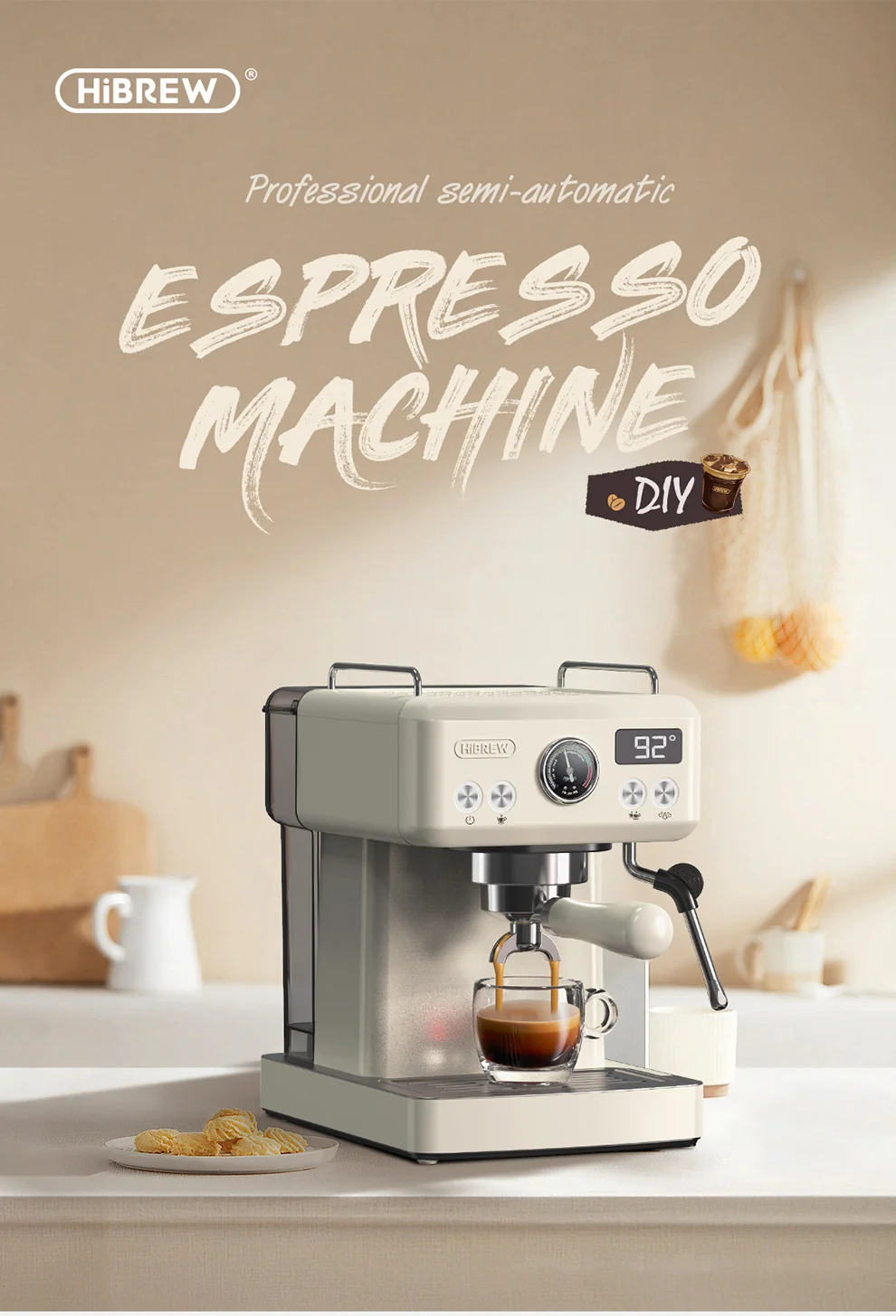 HiBREW  Semi Automatic Espresso Coffee Machine Temperature Adjustable H10A - Image 13