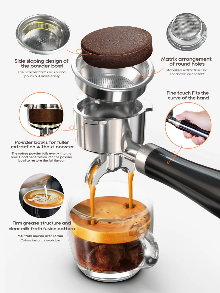 HiBREW  Semi Automatic Espresso Coffee Machine Temperature Adjustable H10A - Image 5